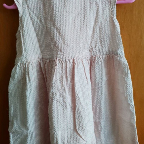 H&M dress 92 cm white pink like new