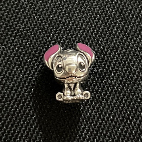Silver 925 Stitch charm new, handmade, pink and silver