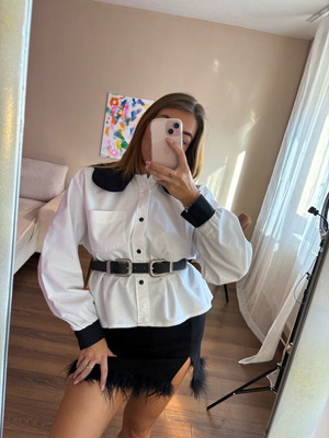 Handmade shirt new, white color, vintage style