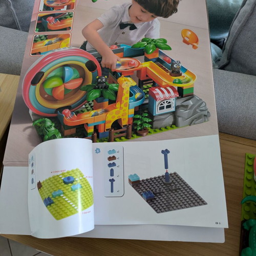 Large Building Blocks Set like new with slides and balls