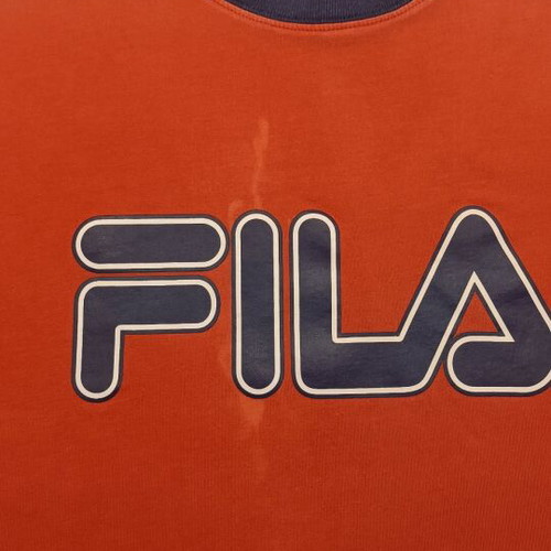 Fila Vintage 80s Ringer T-Shirt used, red and blue