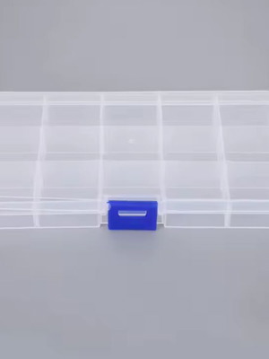 Jewelry storage box new with 15 compartments transparent