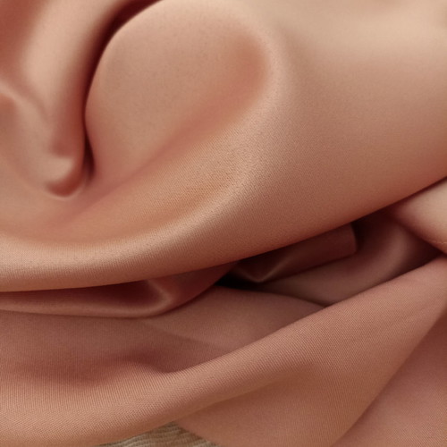Satin fabrics from Italy new, muted salmon color