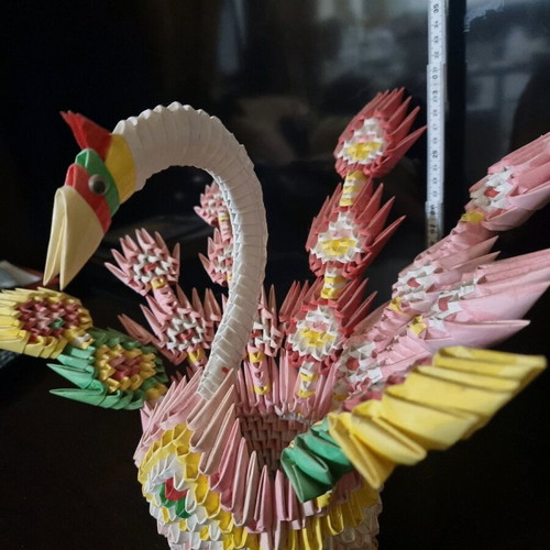 Origami peacock handmade 30cm like new