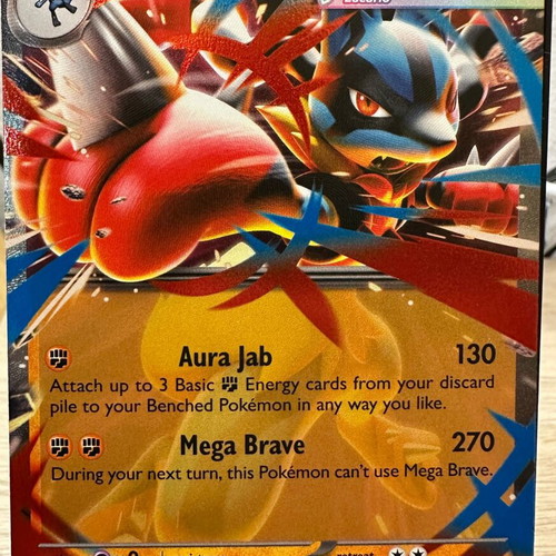 Mega Lucario ex 113/217 NM from Ascended Heroes set used