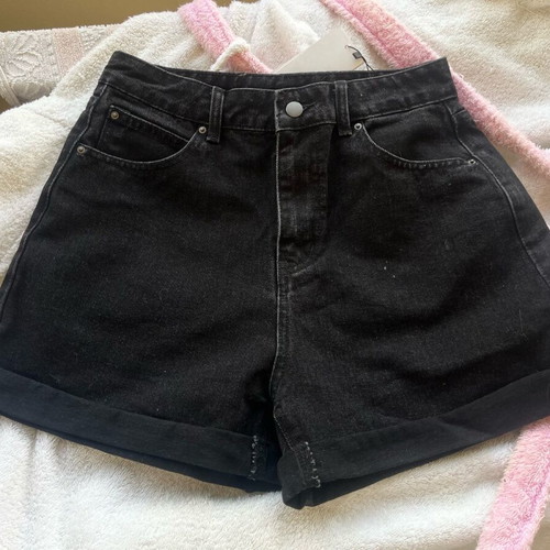 Denim shorts new black size M