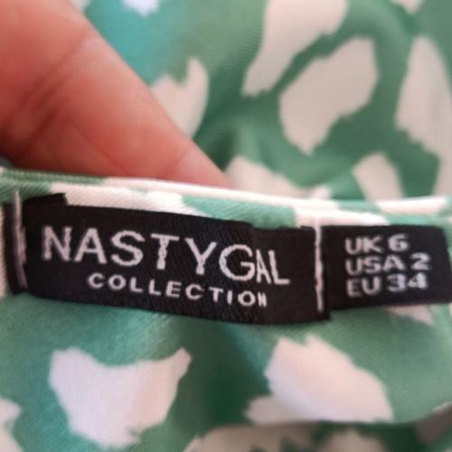 Nasty Gal Collection One-Shoulder Swimsuit new, green, size XS