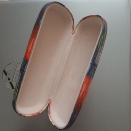 Hard glasses case with landscape, new, multicolored