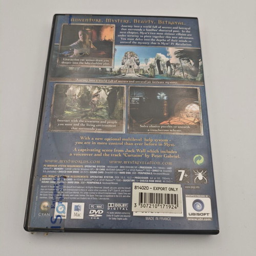 Myst IV Revelation PC like new