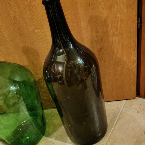 Glass bottles like new, large, set of 2