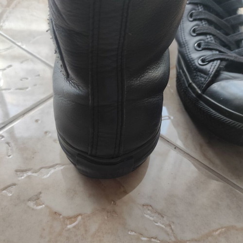 Converse All Star authentic black leather men's shoes used, size 42.5