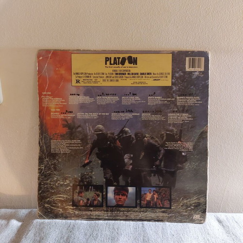 Platoon Original Soundtrack vinyl record used, rock genre