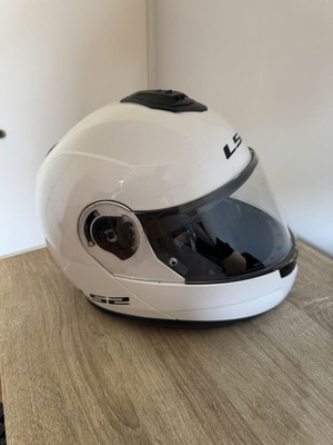 LS2 Strobe II motorcycle helmet, white, XXL 63–64 cm