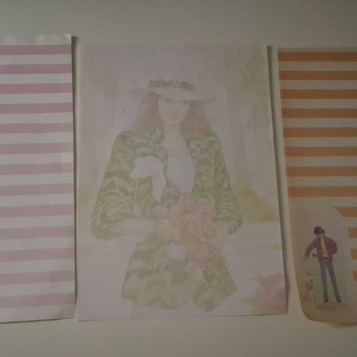 Large 1980 letter writing stationery collection, 24 sheets and 2 sets
