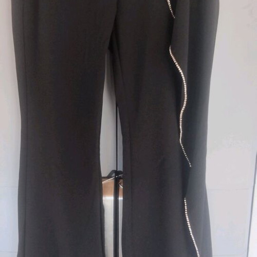Black flare pants with strass Shein new, size L