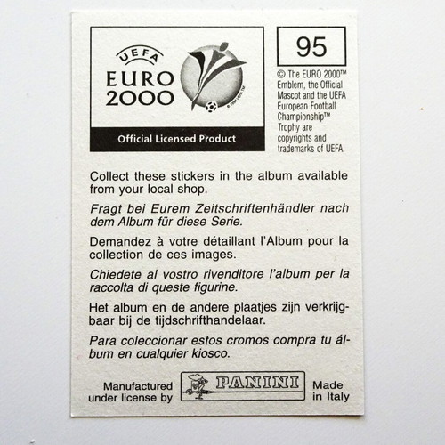 Panini Euro 2000 No. 95 Belgium (Badge) like new
