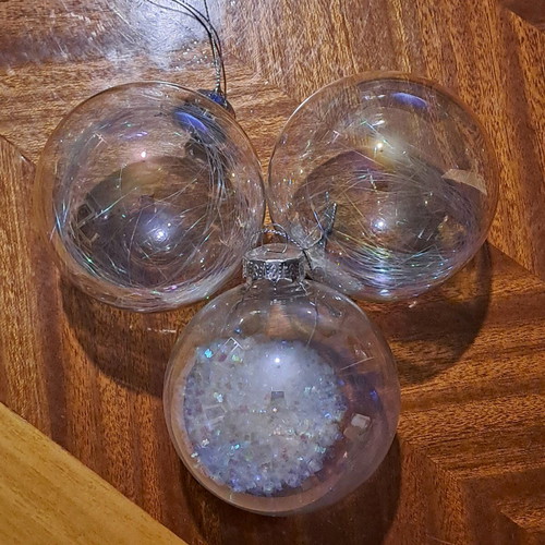 Transparent Christmas balls like new for decoration
