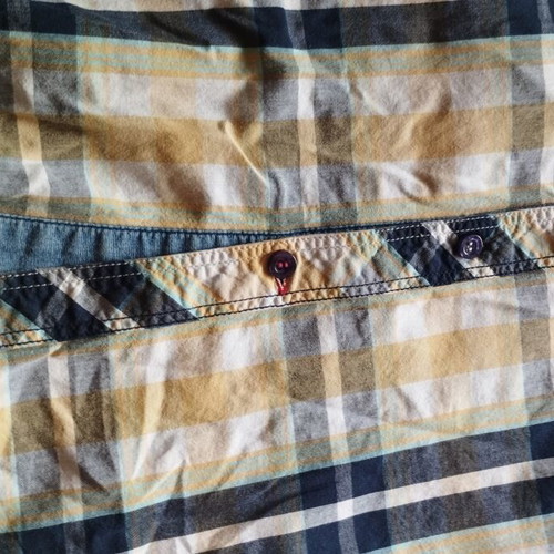 Edward Jeans checked shirt XL like new, beige and blue