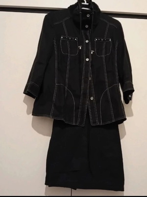 Rabe Moden linen set like new, black, size XXL
