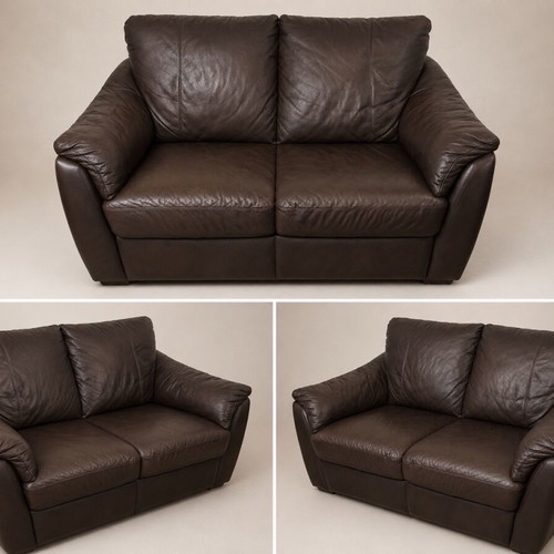 Leather sofa set, nearly new