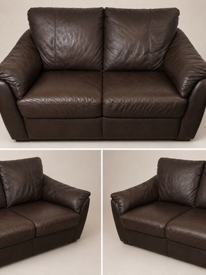 Leather sofa set, nearly new