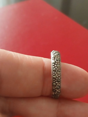 Ring 925 silver with marcasite, 17.5 mm, like new