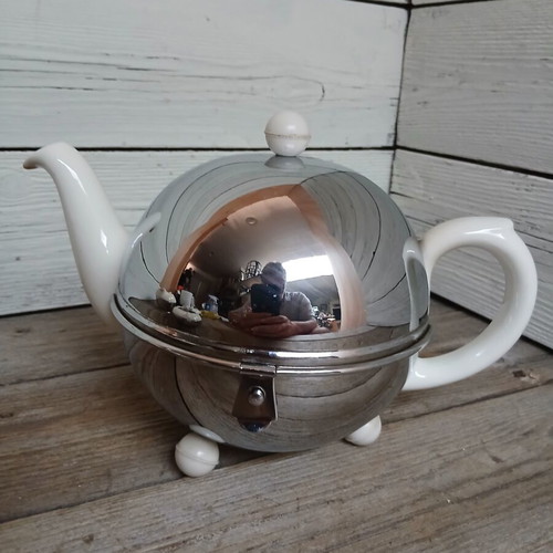 Benraad 1950 vintage theepot set used, Dutch kitchen design