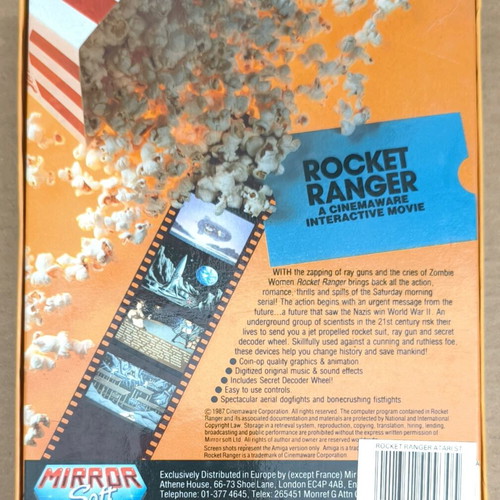 Rocket Ranger Atari ST like new, complete in box