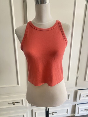 Tally Weijl women's sleeveless crop top coral, like new, size XL