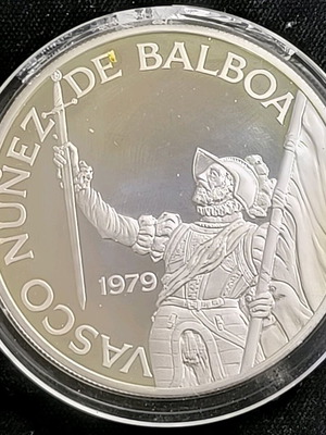Coin 20 Balboas 1978 Panama Proof like new, silver 0.925