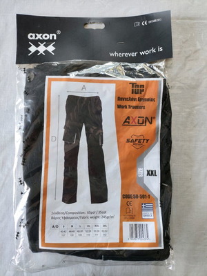 Axon Top work trousers XXL black new