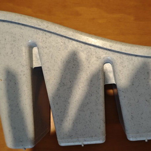 Plastic Cutlery Drainer for Sink, Grey Granite Effect, 3 Compartments