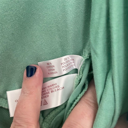 JLo hoodie short like new, green and turquoise
