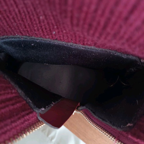 2-in-1 boots used, burgundy with gold zipper, size 38