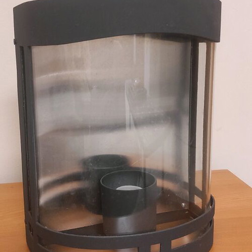 Charcoal wall lantern