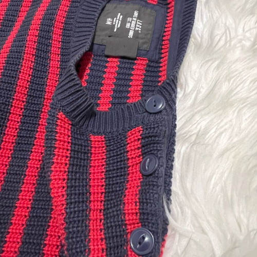 H&M cotton sweater used, size XL, blue and red