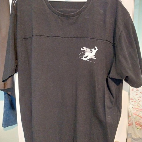 Men's T-shirt XXL used, black, short sleeve, Greek made