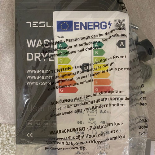 Tesla WW86492M1 Washing Machine Dryer 8kg/6kg white new