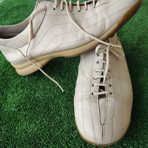 Men's shoes size 43 used, beige with laces, scarponi style