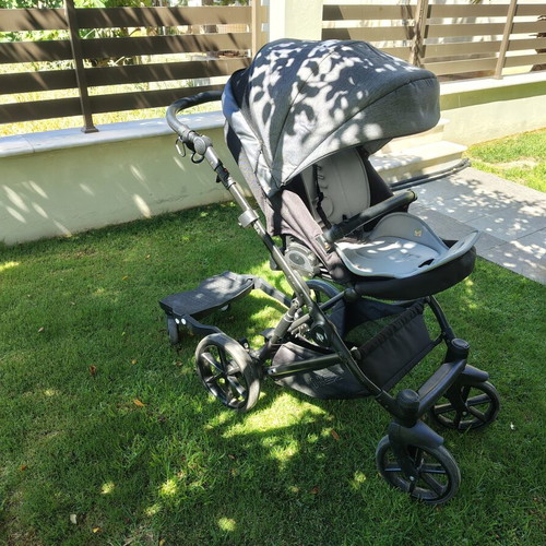 Riko 3-in-1 Baby Stroller like new with step for second child