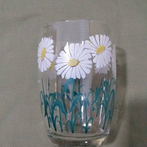 3 vintage water glasses