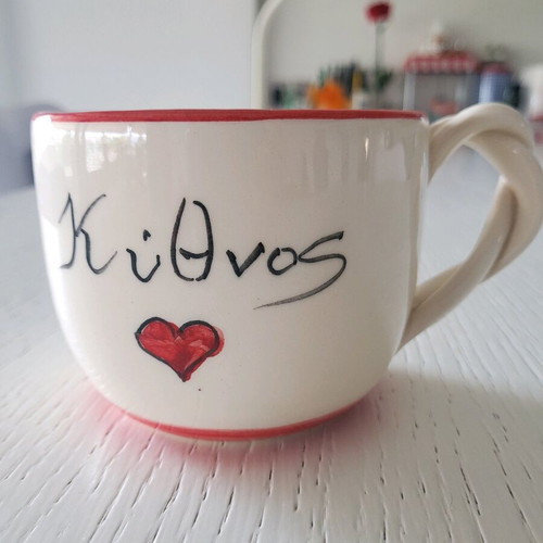 Handmade ceramic mug from Kythnos new