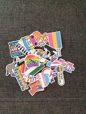 Pride LGBTQ+ stickers new, over 20 pieces
