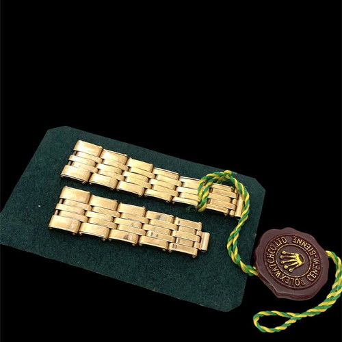 Rolex Oyster used 1930s bracelet with folded links