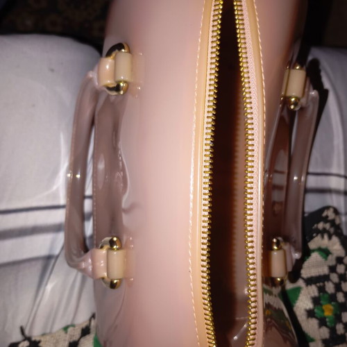 Furla Candy Bag Boston bag, nude pink glossy PVC