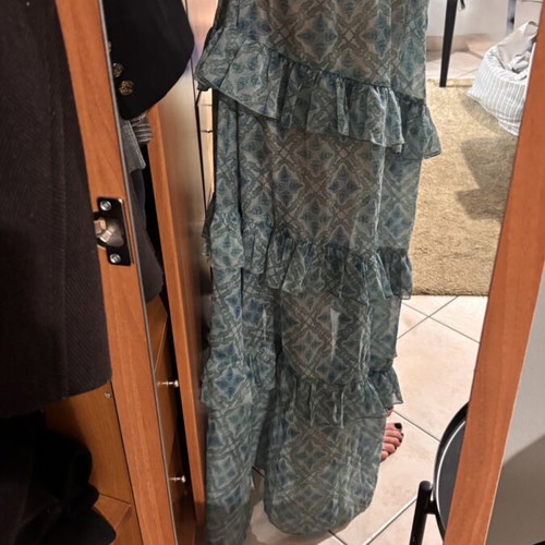 Vassia Kostara maxi skirt like new, size M, blue