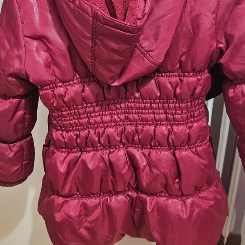Kids' Tex Jacket red wine color, like new, zipper needs repair