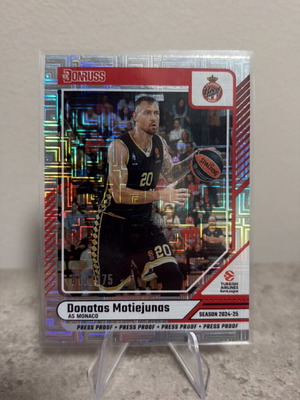 Donatas Motiejunas Panini Donruss Euroleague Purple Press Proof Card 2024-25 new