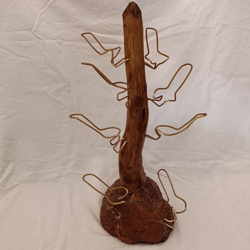 Amadeus Pipe Stand for 8 Pipes made from Heather Root used, 1980s