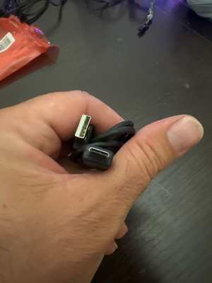 USB to Micro-USB Charging and Data Cable used, black